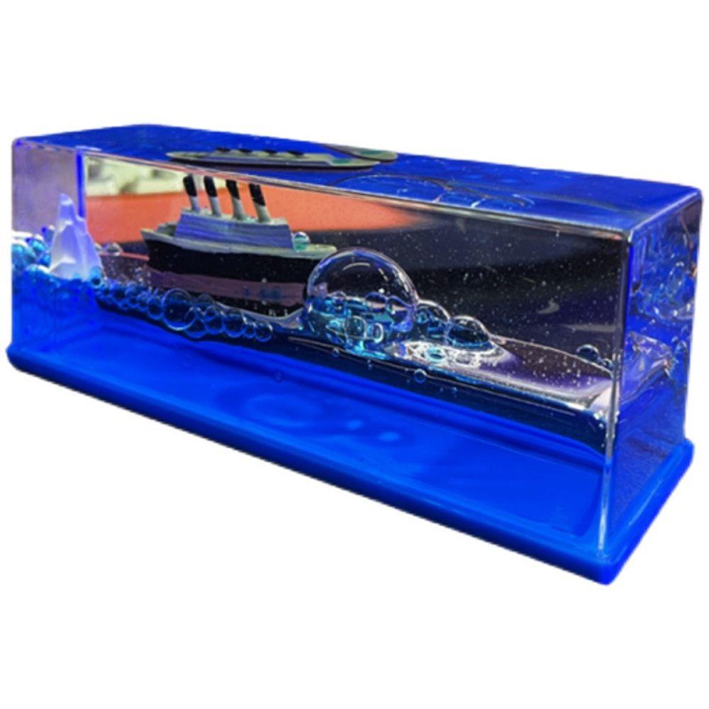 Đồng Hồ Cát Dạng Lỏng Họa Tiết Tàu Thuyền Iceberg Dễ Thương Dùng Trang Trí