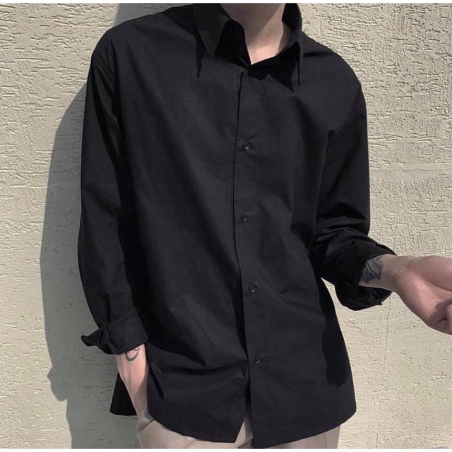 Áo sơ mi trơn unisex HOMIES không túi