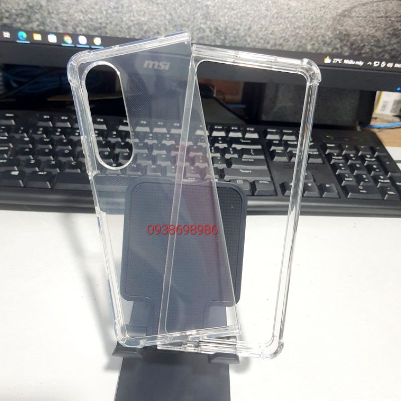 Samsung galaxy Z Flod 4 _ Ốp lưng chống sốc trong suốt khoe màu máy