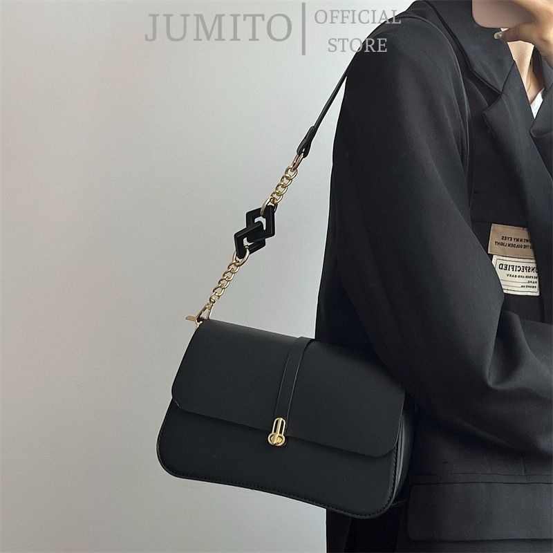 Túi xách nữ đeo vai khóa cài da mềm size vừa đựng đồ thoải mái hàng Quảng Châu cao cấp jumito