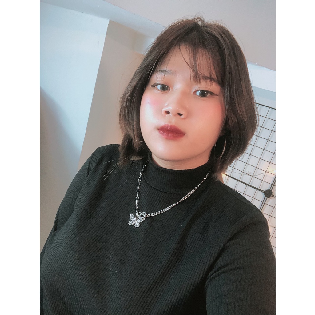 áo kiểu bigsize , áo cổ lọ xinh xắn cho nàng mũm mĩm , thích hợp mặc vào mùa lạnh , phối được nhiều outfit