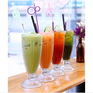 12 Ly nhựa Sọc cao cấp Acrylic đựng sinh tố