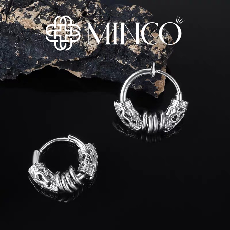 Khuyên tai nam độc đáo Minco Accessories bông tai nam khoen tròn kiểu dáng Hàn Quốc - BT229