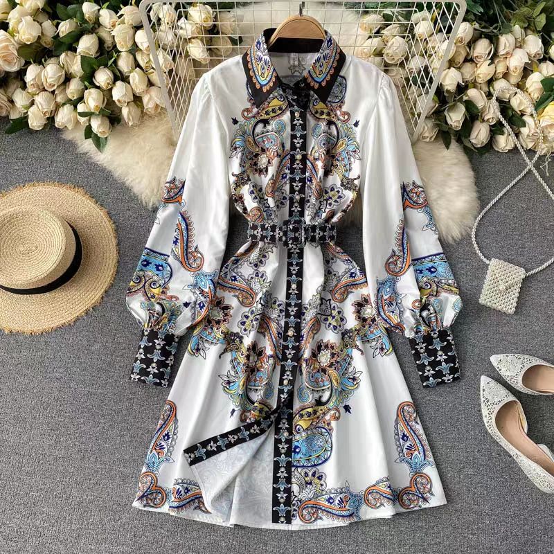 ĐẦM CÔNG SỞ POLO ĐÍNH NÚT THẮT EO