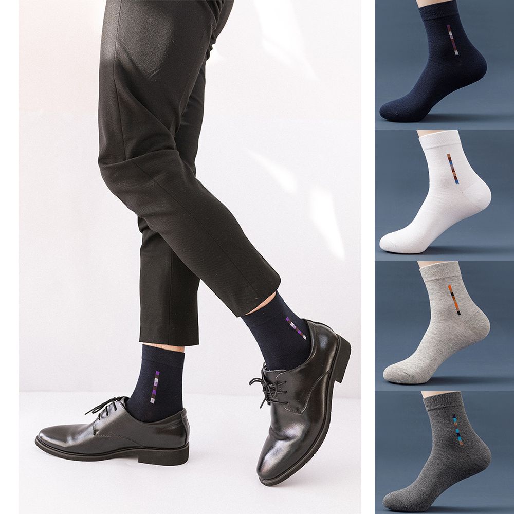 Đôi vớ cotton size lớn cổ vừa thoáng khí khử mùi mồ hôi nhiều màu sắc tùy chọn thời trang công sở dành cho nam