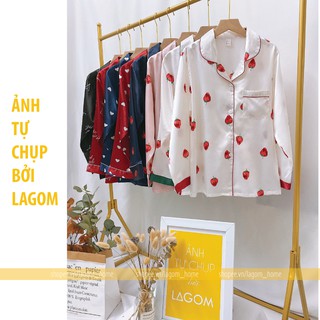 Bộ Ngủ Lụa Dài Tay Quảng Châu Cao Cấp [Video & Ảnh Thật]