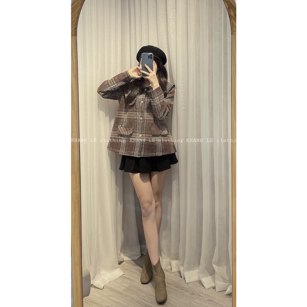 ÁO KHOÁC DẠ CỔ PITER CARO CÚC NGỌC SỊN SÒ SIÊU HOT