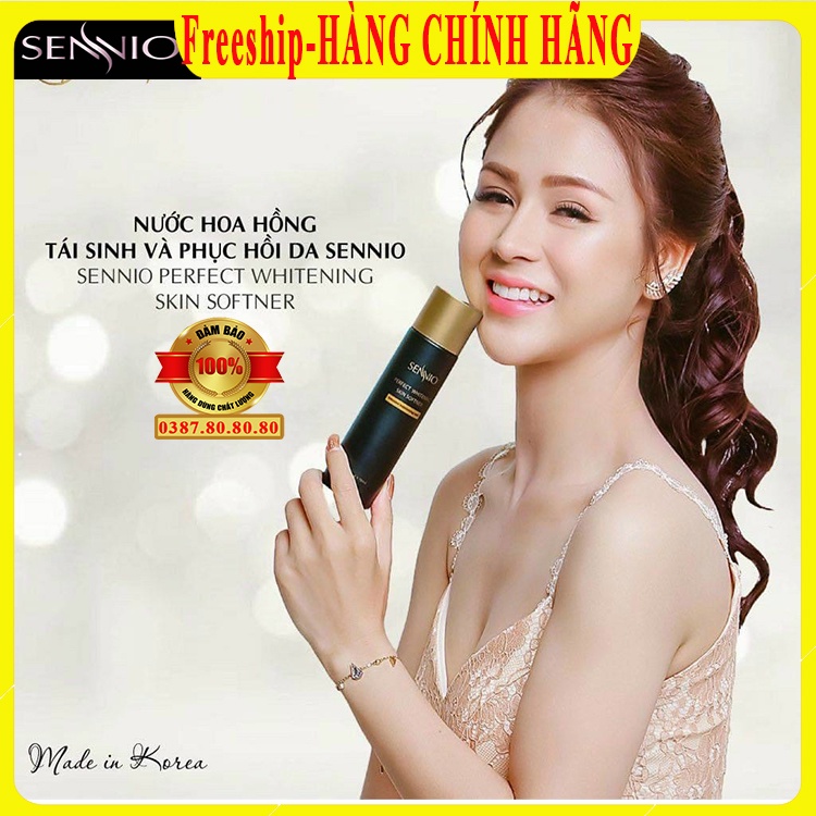 Nước hoa hồng se khít lỗ chân lông trắng da/ Nước hoa hồng sennio hàn quốc dưỡng ẩm cho da thường, da dầu, da mụn