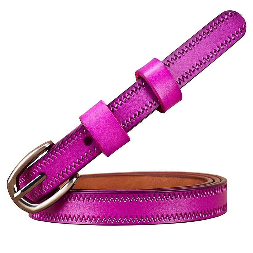 Thắt Lưng Da Bò Mỏng Chiều Rộng 1.35Cm Cài Khóa Chất Lượng Cao Cho Nữ