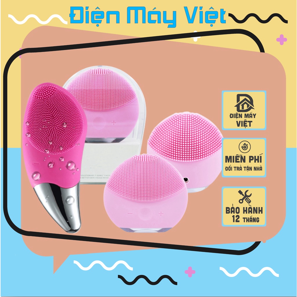 Máy rửa mặt cầm tay mini,máy massage mặt tích điện cao cấp - Bảo hành 12 tháng