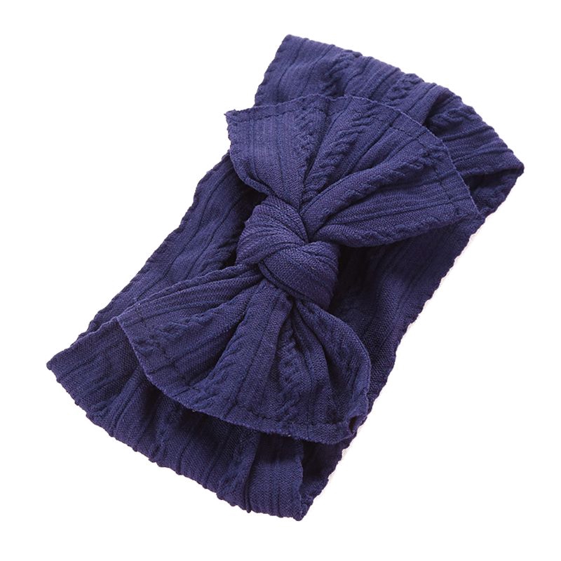 Băng đô len đan đính nơ xinh xắn cho bé gái