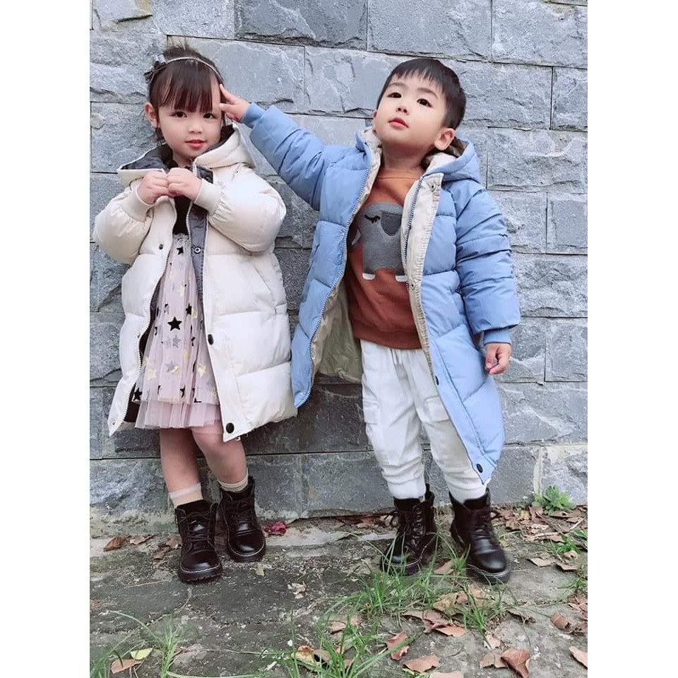 Áo khoác phao dáng dài cho bé siêu ấm 12-42kg  - Shubishop.vn