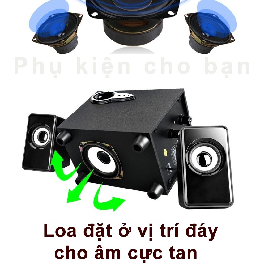 Loa Nghe Nhạc PKCB51 301 chính hãng loa Bass Có Dây Dùng Cho Máy Tính PC Và Laptop