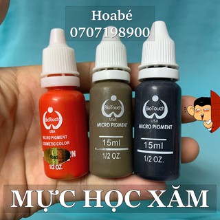mực học phun xăm, tattoo, mực tập trên da giả