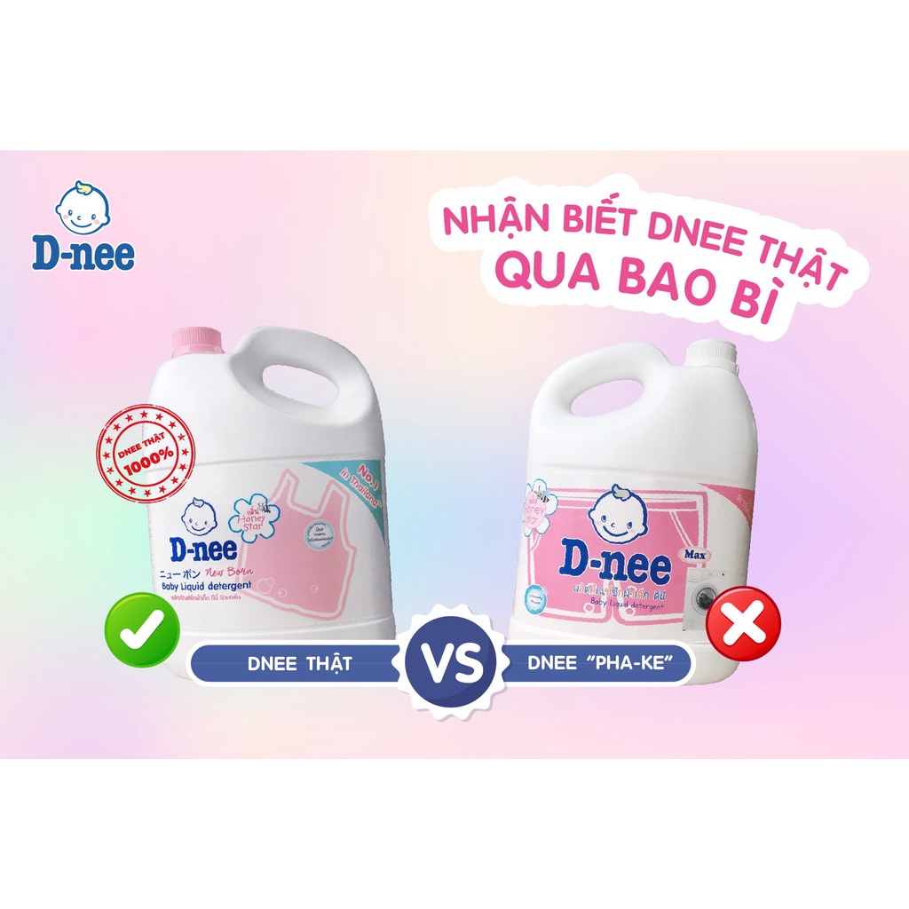 Nước giặt quần áo Dnee cho bé can 3000ml