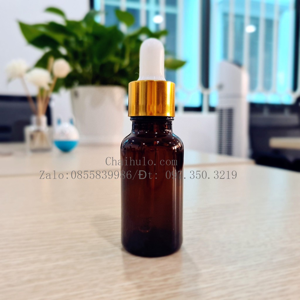 Chai lọ đựng tinh dầu, serum 30ml, lọ thuỷ tinh nâu chất lượng cao, nắp bóp giọt