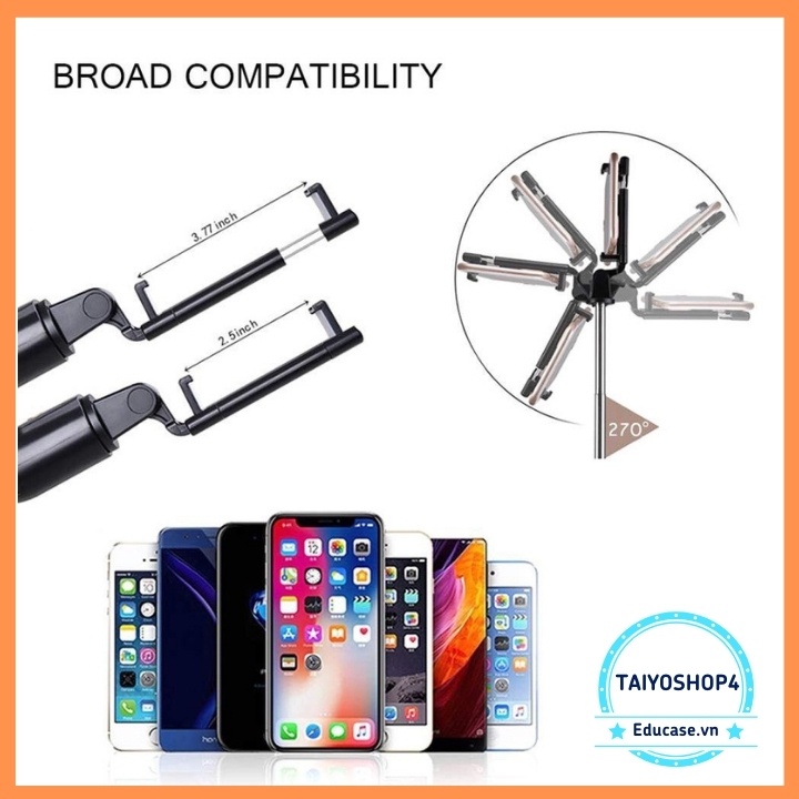 Gậy Chụp Ảnh Tự Sướng Tripod K07 Bluetooth 3 Chân Đa Năng, Chụp Hình Selfie, ảnh nhóm - giá đỡ livestream Taiyoshop4