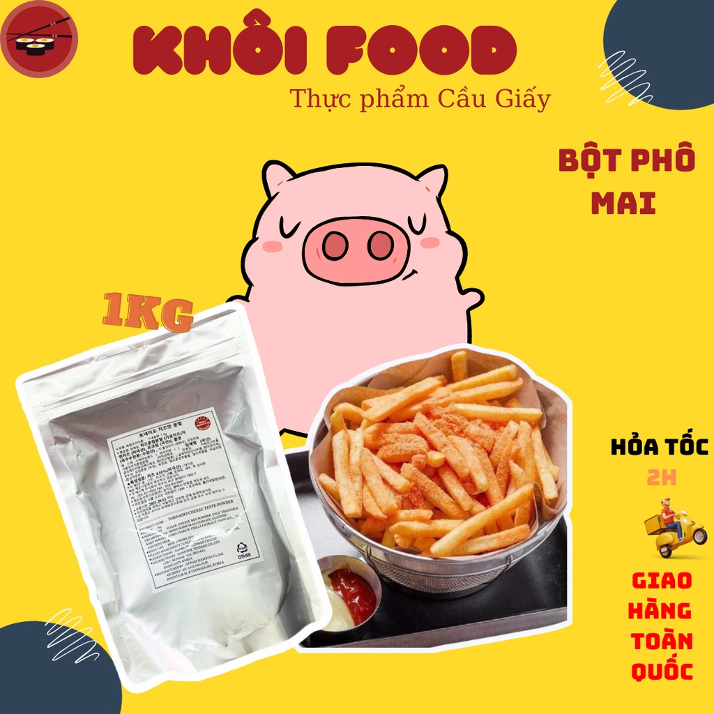 Bột lắc phô mai Hàn Quốc làm khoai tây lắc, khoai lang lắc phô mai (túi 1kg)