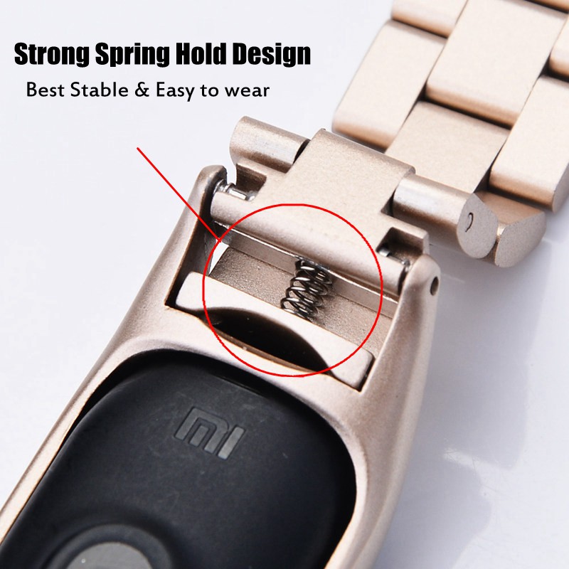 Dây Đeo Thay Thế Bằng Thép Không Gỉ Cho Xiaomi Mi Band 3 4 5 6 Metal Strap Metal Stainless Steel Xiaomi MiBand 3 4 5 6 Watch Strap Bracelet Screwless MiBand 3 4 5 6 Color Bracelet Wrist Band