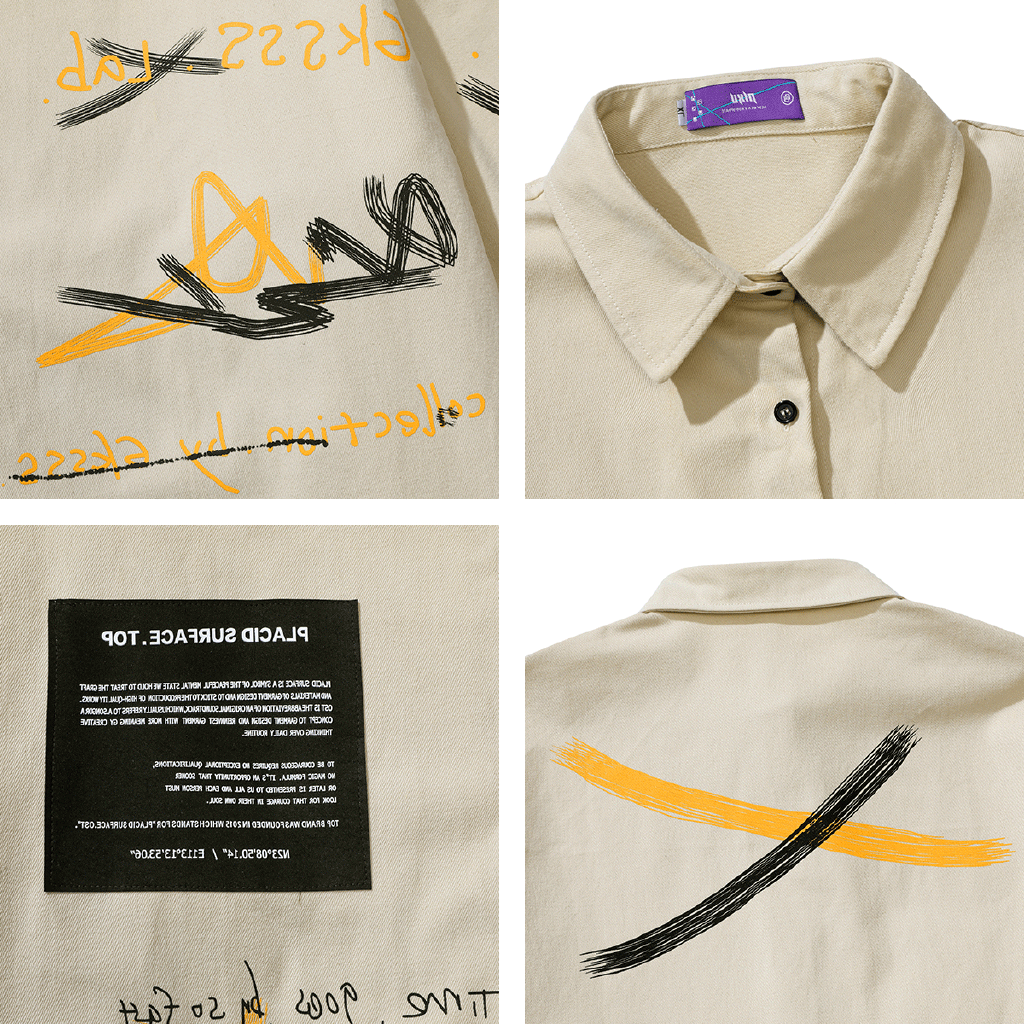 Áo sơ mi tay dài họa tiết Graffiti cá tính dành cho nam | BigBuy360 - bigbuy360.vn