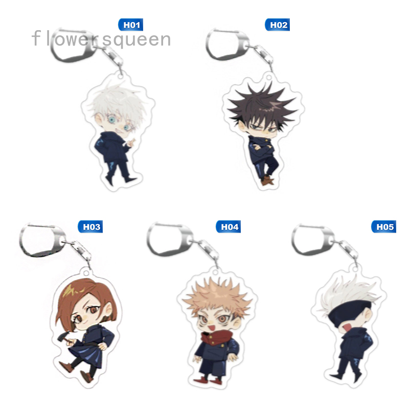 flowersqueen Móc Khóa Hoạt Hình Jujutsu Kaisen Dễ Thương