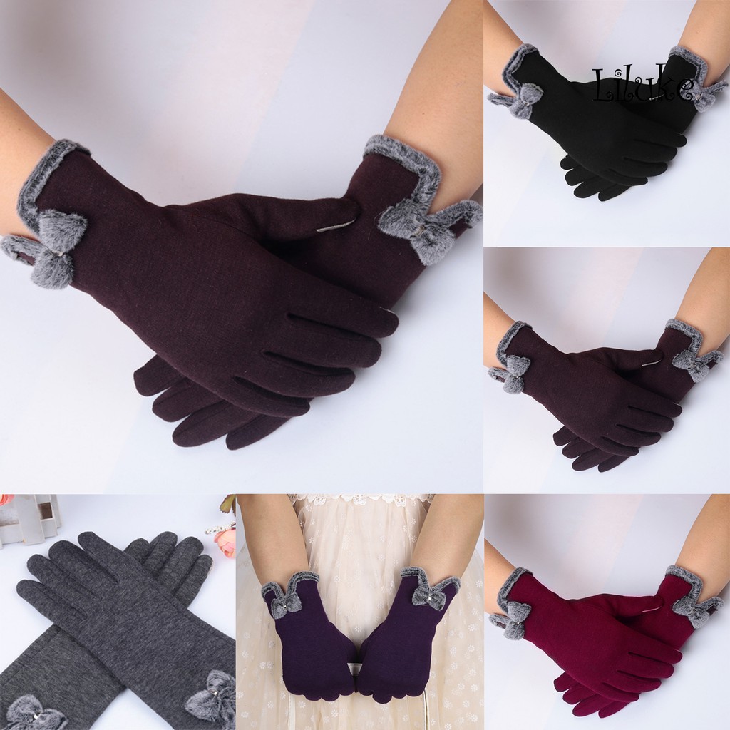 Đôi Găng Tay Giữ Ấm Có Thể Chạm Màn Hình Cảm Ứng Cho Nữ