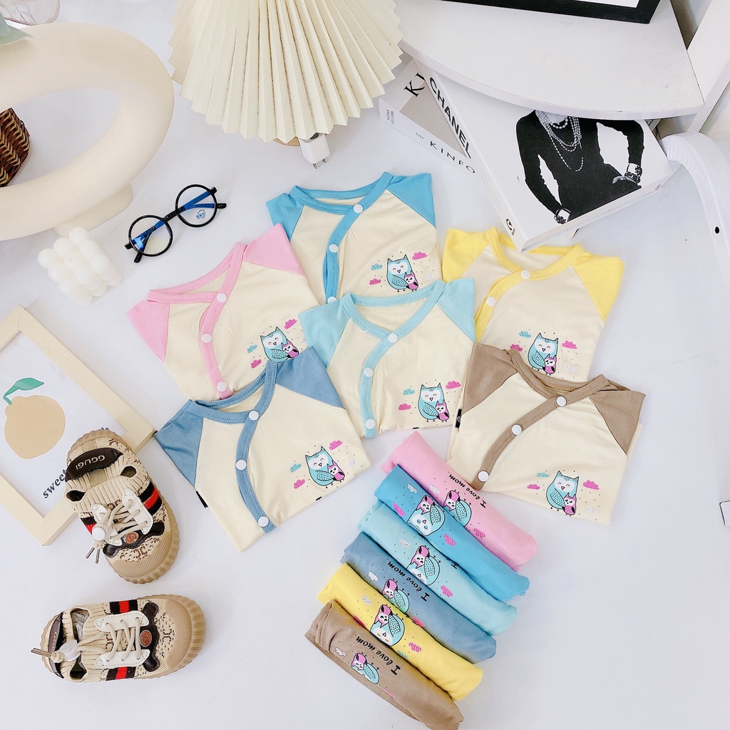 [KÈM QUÀ TẶNG] Bộ sơ sinh bé gái bé trai cộc tay 0-9 tháng minky mom chất petit thun lạnh mềm mát co giãn 4 chiều