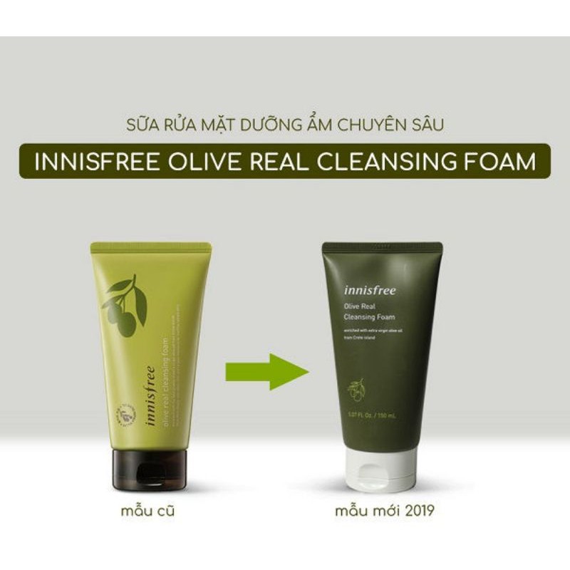 Sữa Rửa Mặt Innisfree Olive Dành Cho Da Khô Hàn Quốc (150ml)