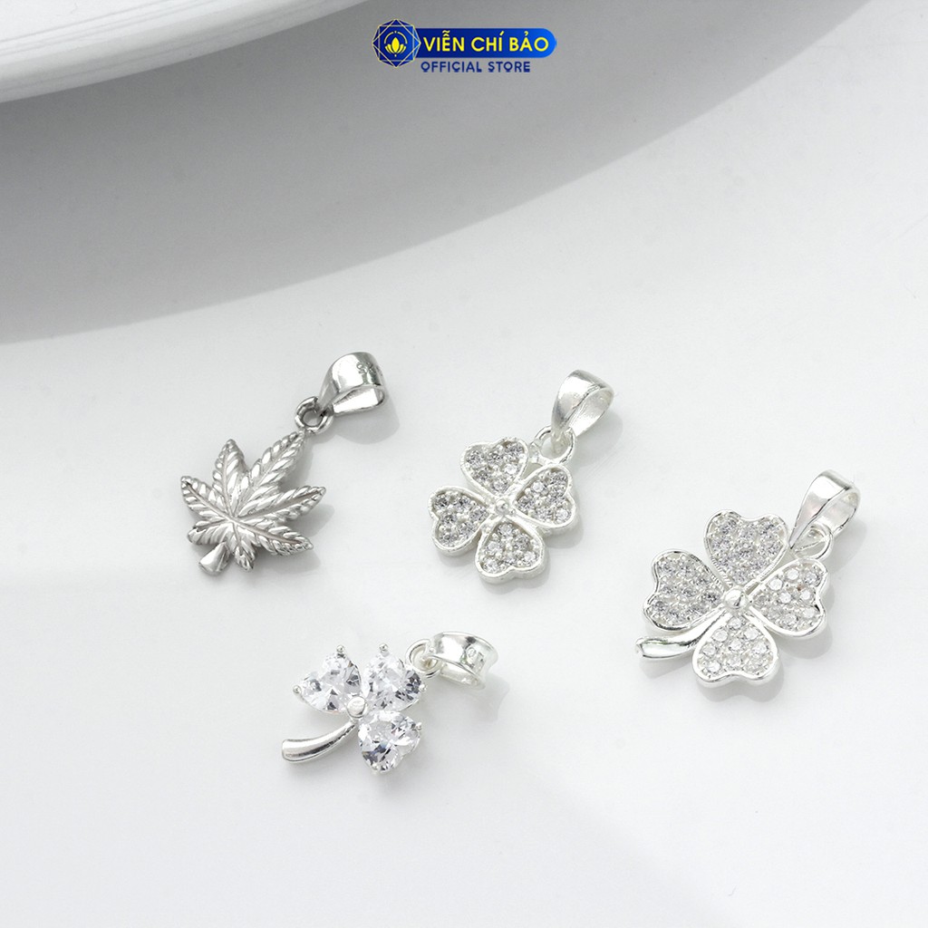 Dây chuyền bạc nữ nhiều mẫu hoa lá đính đá chất liệu bạc 925 thời trang phụ kiện trang sức nữ Viễn Chí Bảo