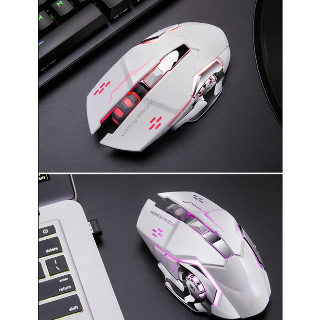 Chuột Không Dây Bluetooth Gaming 2000dpi có thể Sạc,Click siêu mê phù hợp cho chơi Game