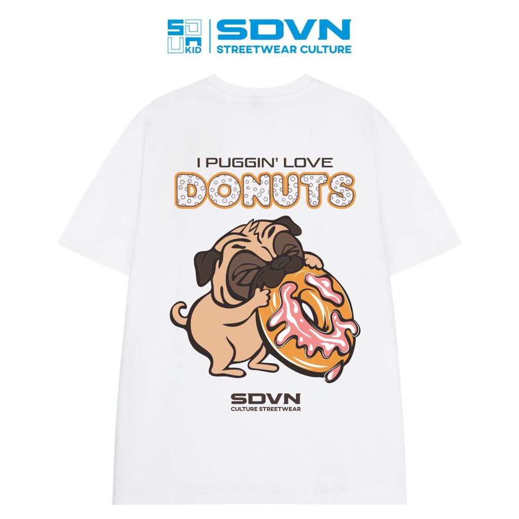 Áo Thun Trẻ Em - Cotton 100% Unisex form rộng Local Brand SDVN PUG