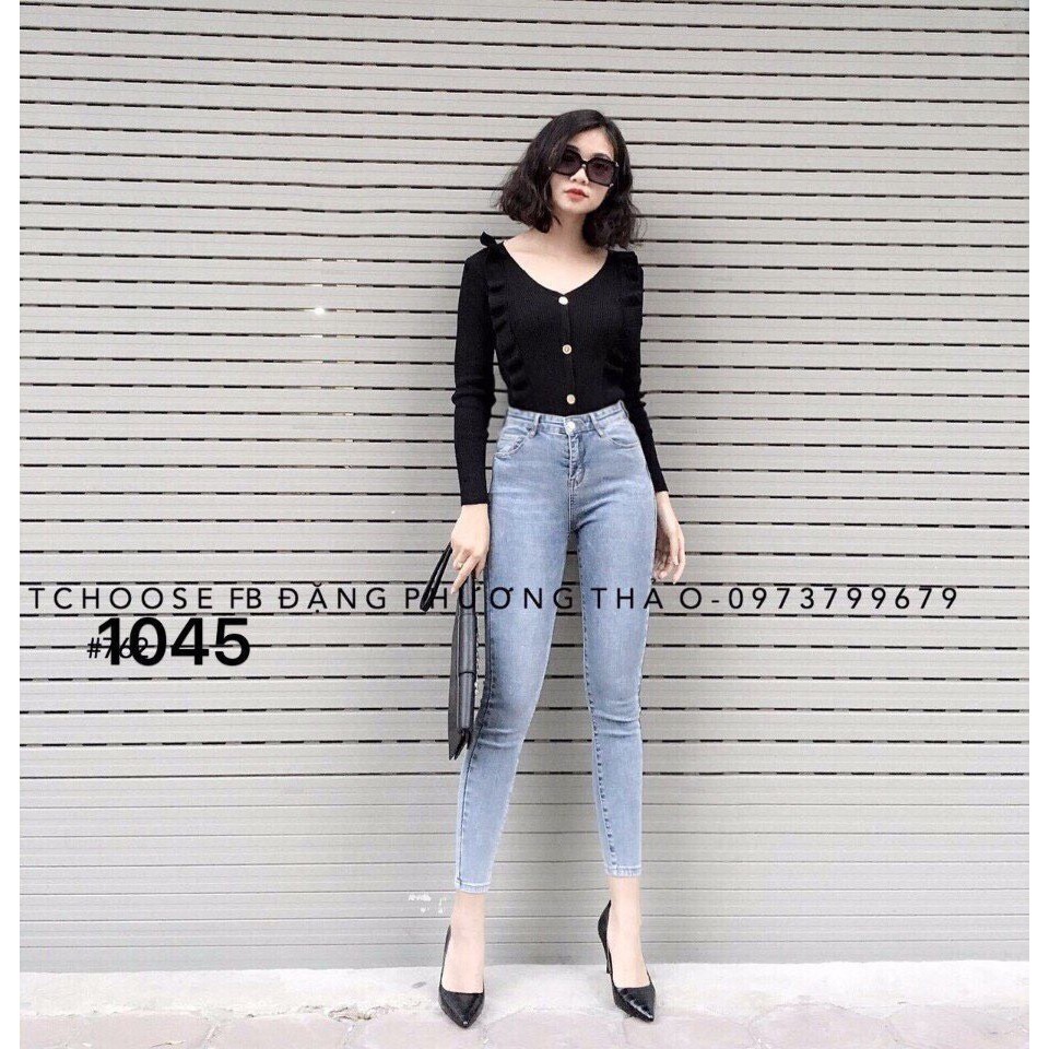 [Freeship] QUẦN JEAN NỮ LƯNG CAO ĐẸP THỜI TRANG NOBLE TN007