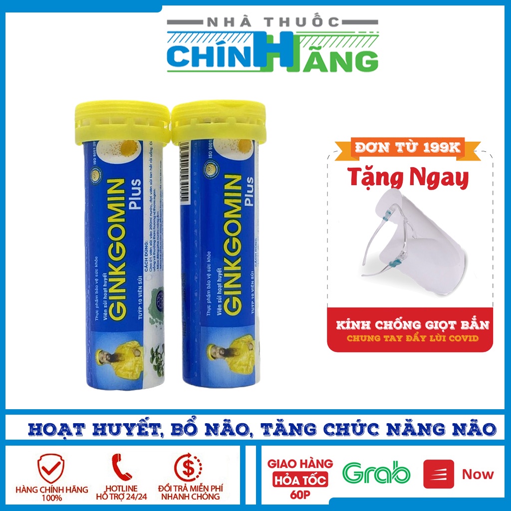Bổ não Ginkgomin plus dạng sủi lọ 10 Viên