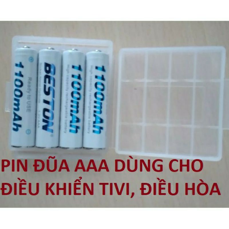 Pin sạc AAA 1100, Pin đũa Beston chính hãng cho các loại điều khiển điều hòa, tivi