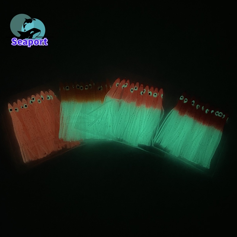 Set 10 Mồi Câu Cá Giả Hình Bạch Tuộc 7.5cm/2.9inch