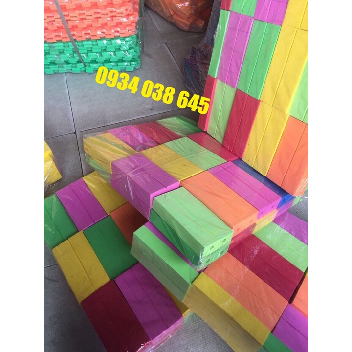 Gạch mút xốp , đồ dùng mầm non an toàn cho bé