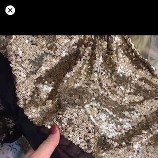 Vải kim sa vàng lấp lánh