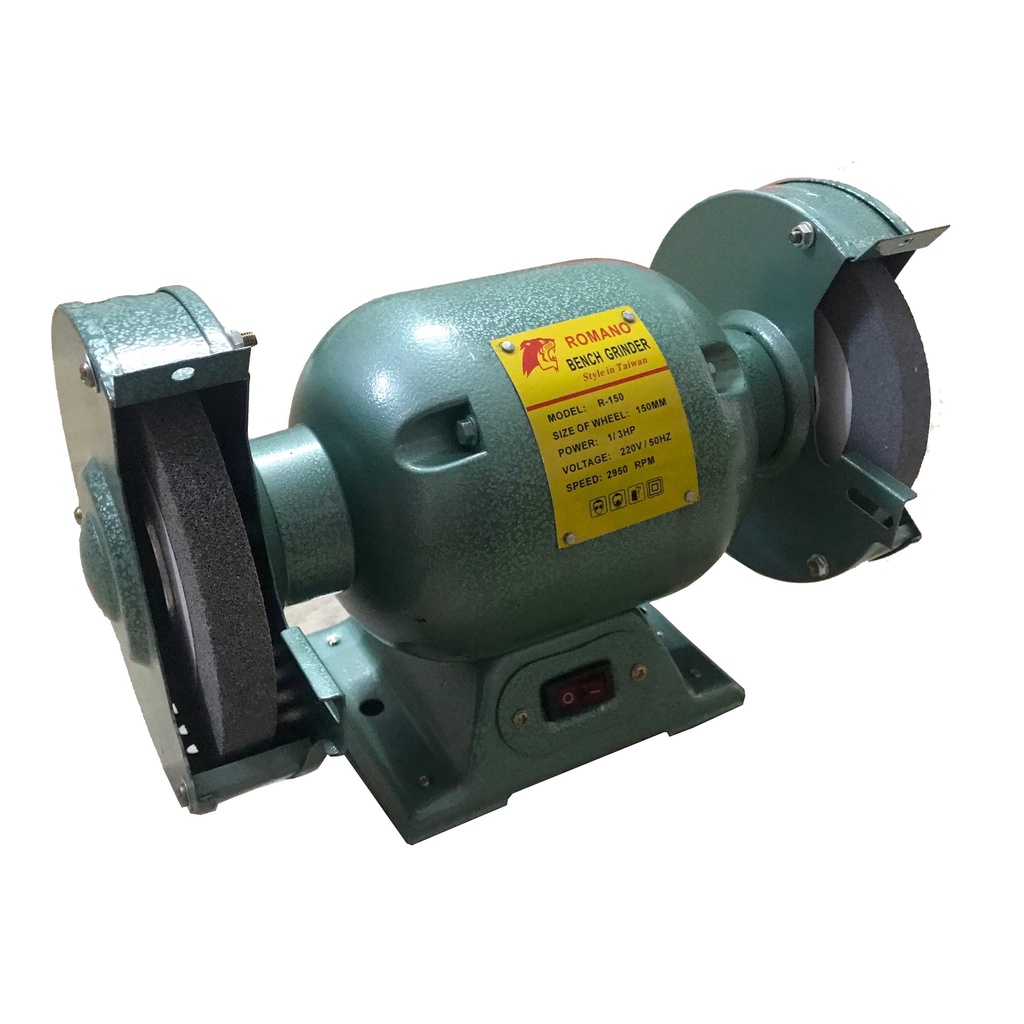 Máy mài hai đá ROMANO đá 150mm - Máy mài 2 đầu tặng 2 đá hàng chất lượng bảo hành 6 tháng