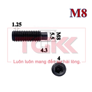 Vít trí đầu trụ thép đen M8