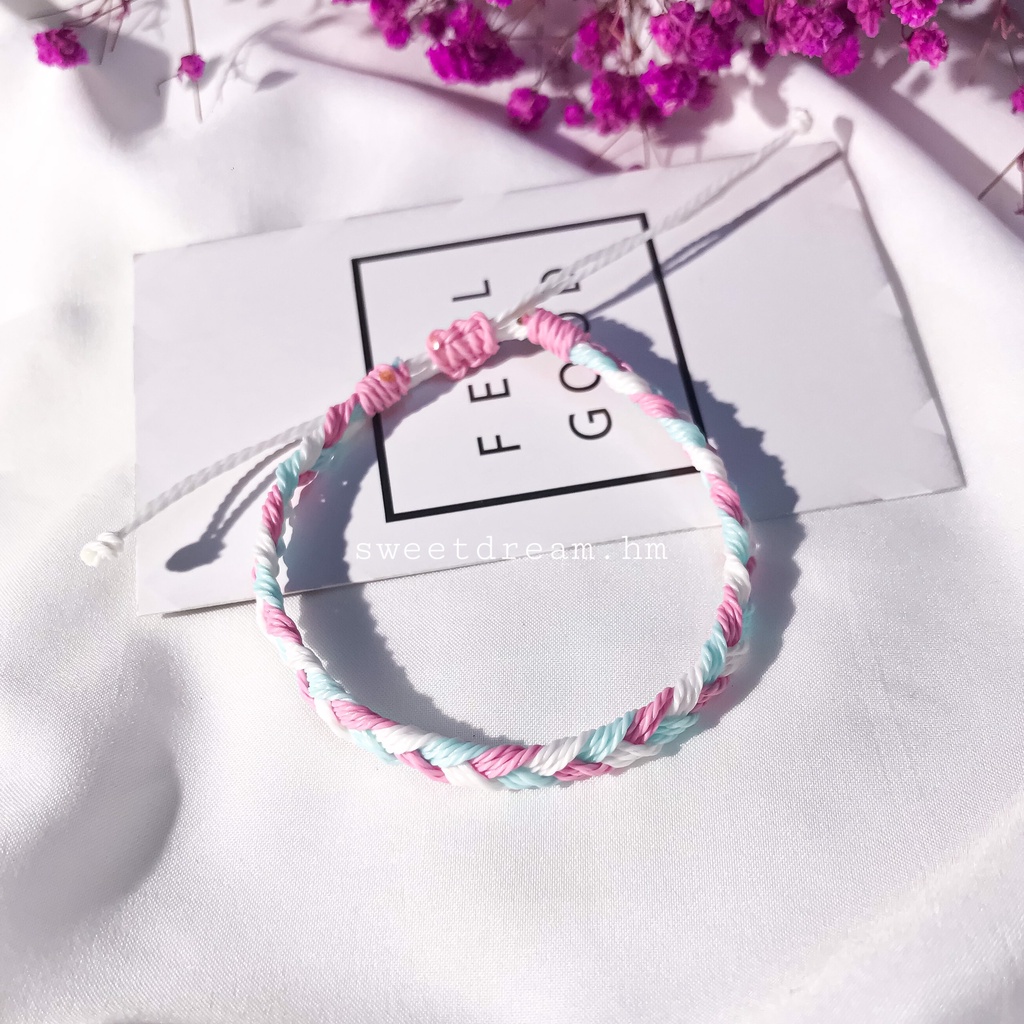 Vòng tay mix màu cute, vòng tay handmade xinh xắn