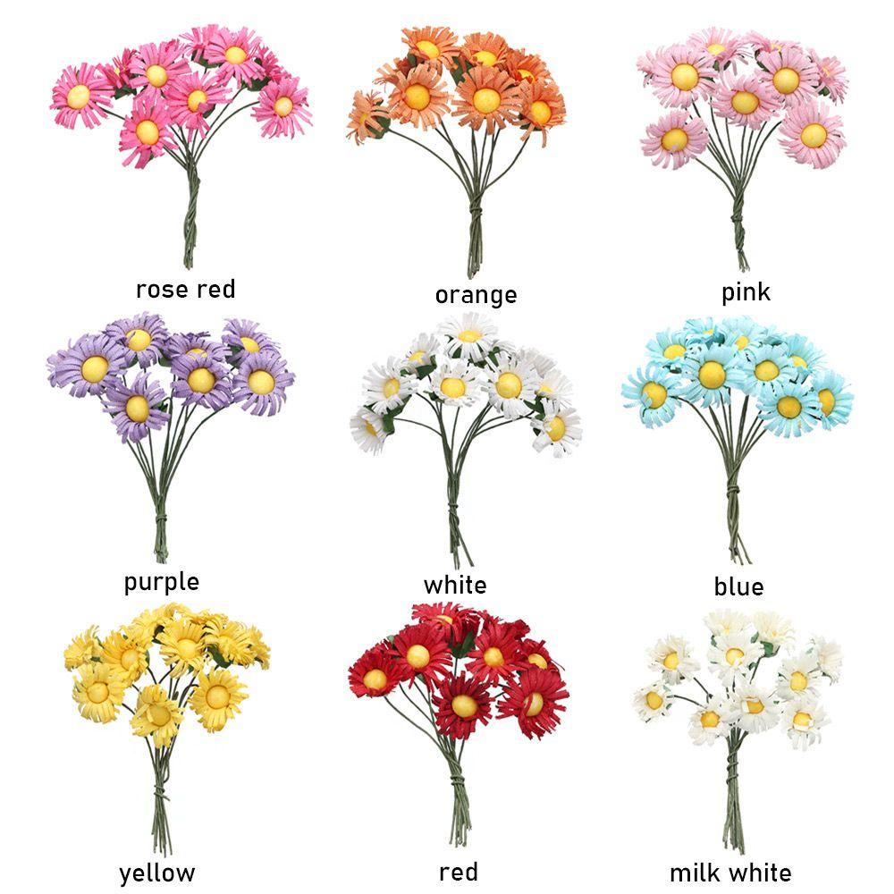 KUNHEV Set 10 Hoa Mẫu Đơn Giả Bằng Lụa Dùng Trang Trí Nhà Cửa DIY