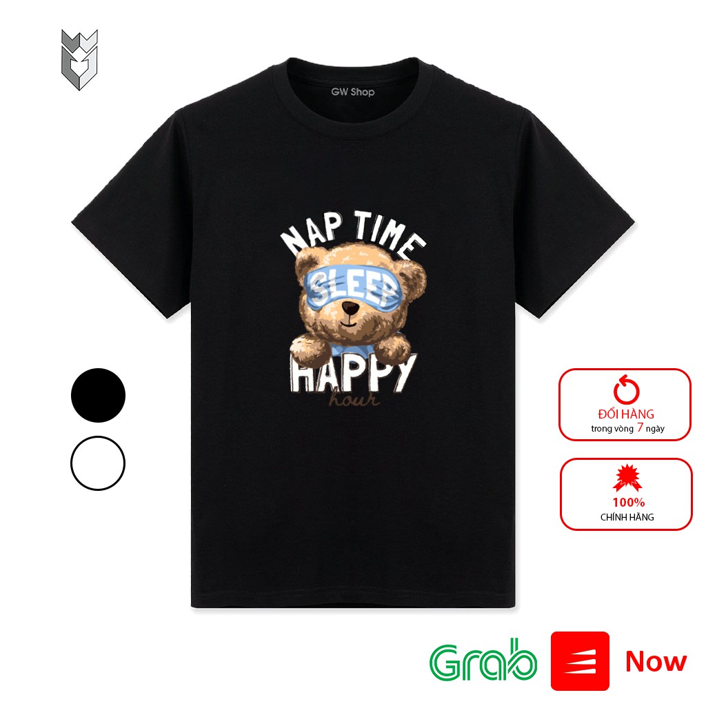 【FREE SHIP】Áo Thun nam nữ unisex Sleeping Bear, áo thun ngắn tay cổ tròn cực đẹp - GW Shop | BigBuy360 - bigbuy360.vn