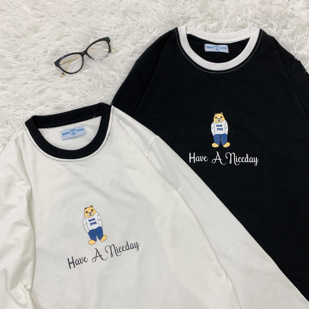 Áo thun dài tay  GẤU HAVE  phông Unisex nam nữ tee oversize form rộng pull Ulzzang Streetwear Hàn Quốc vải mềm