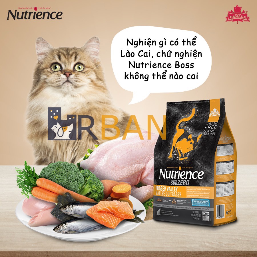 𝗨𝗿𝗯𝗮𝗻_NUTRIENCE SUBZERO_Hạt thịt thật cho mèo mọi lứa tuổi