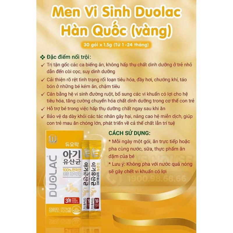 Men vi sinh Doulac Organic nội địa Hàn Quốc