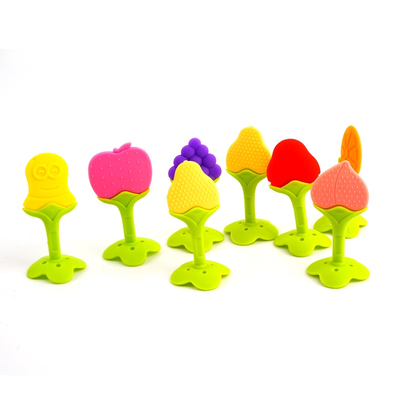 Đồ Chơi Nhai Gặm Hình Trái Cây Bằng Silicone Cấp Thực Phẩm Cho Bé
