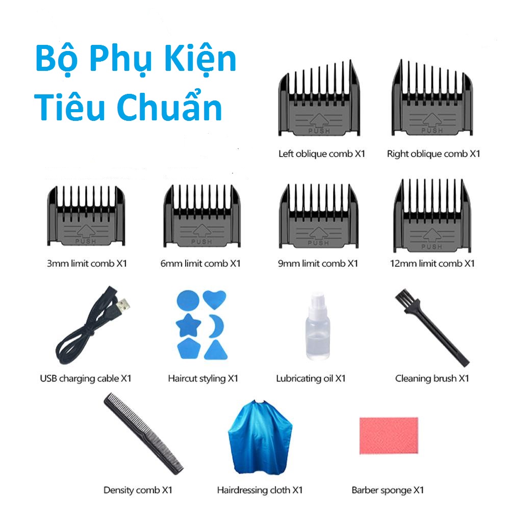 Tông Đơ Cắt Tóc CHIGO chuyên dùng gia đình và salon màn hình hiển thị Pin cực trâu 2000mAh[ Hàng Nội Địa Chính Hãng ]