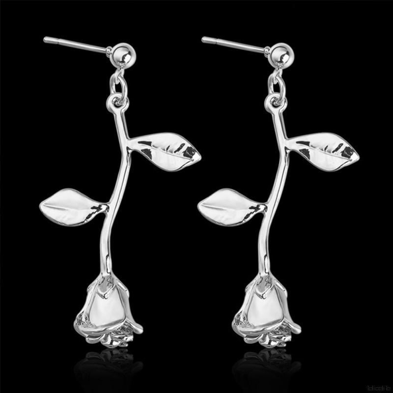 Bông tai hình hoa hồng 3D thời trang