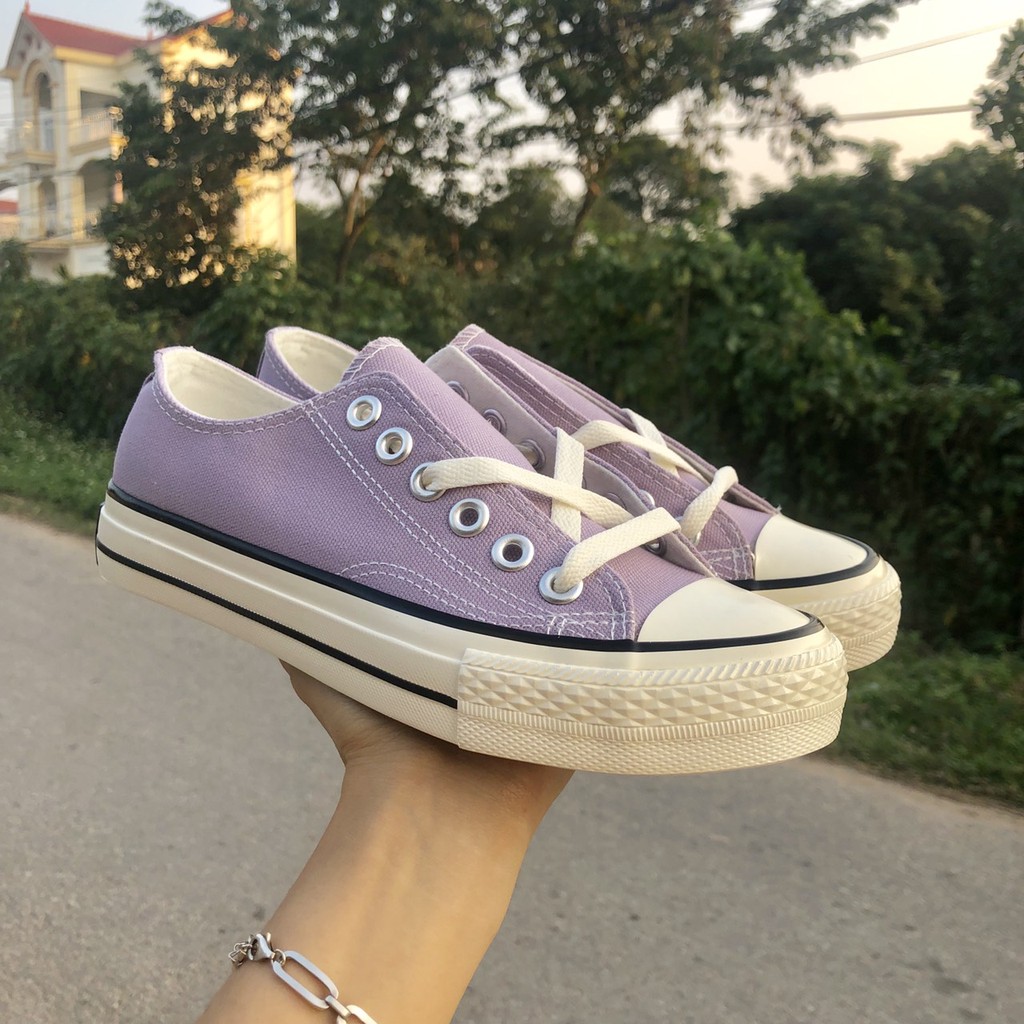 Giày cổ cao cổ thấp đế cao mũi bóng nhiều màu, giày ulzzang học sinh kiểu dáng Hàn Quốc | BigBuy360 - bigbuy360.vn