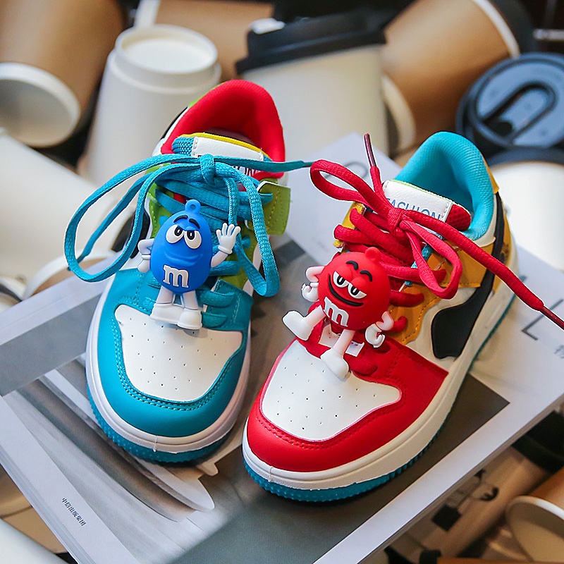 Giày Thể Thao Hai Màu Kẹo Mềm Mại Thoải Mái Phong Cách Mới Nhất Cho Bé Gái 4-15 Tuổi